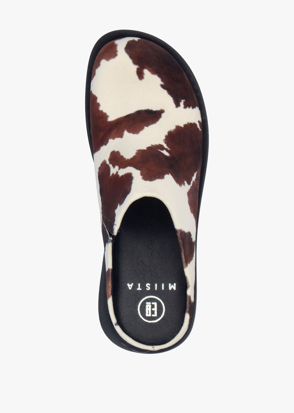 Kristi Cow Print Closed Toe Mules