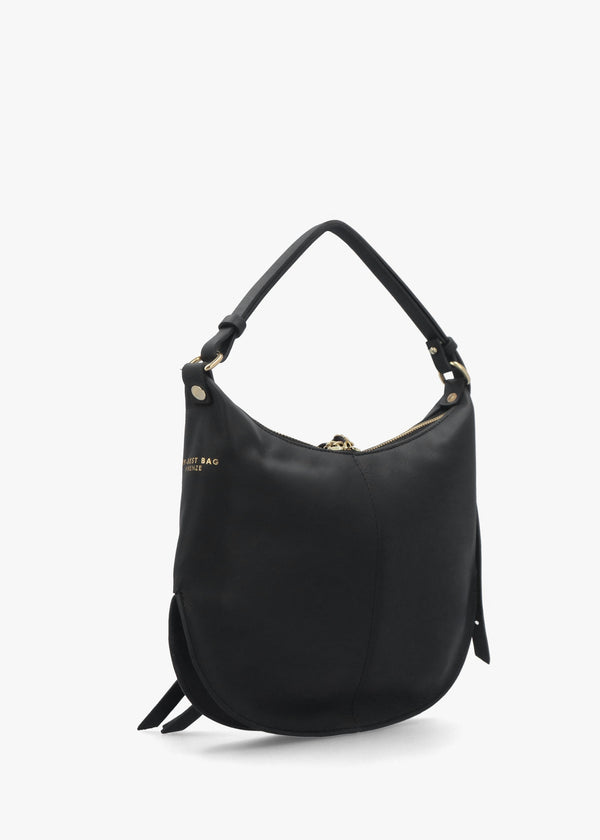 Black Leather Shoulder Bag