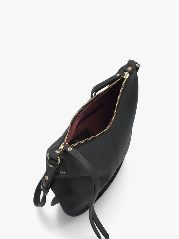 Black Leather Shoulder Bag