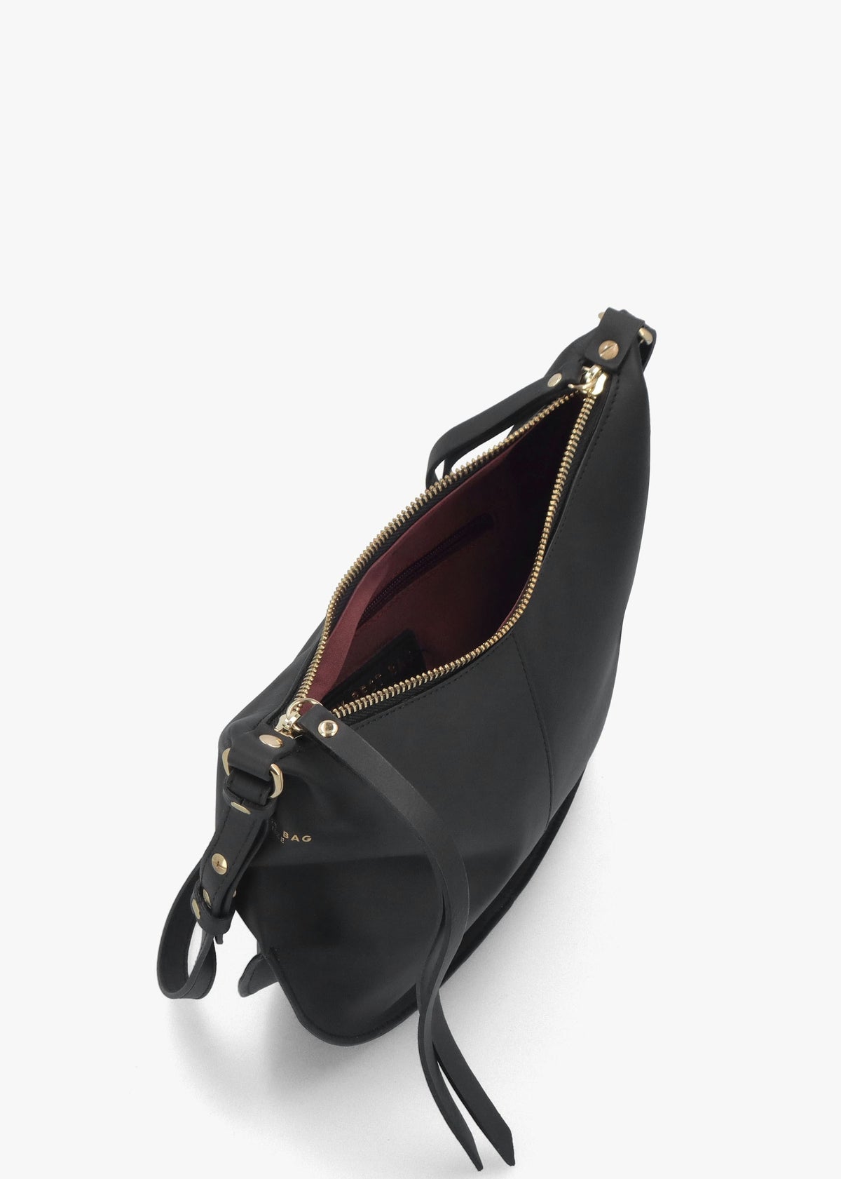 Black Leather Shoulder Bag
