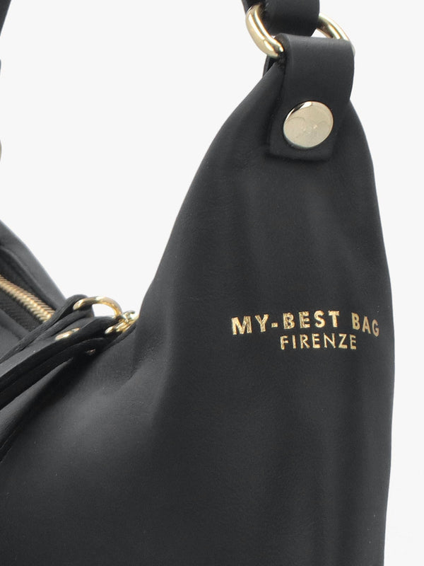 Black Leather Shoulder Bag