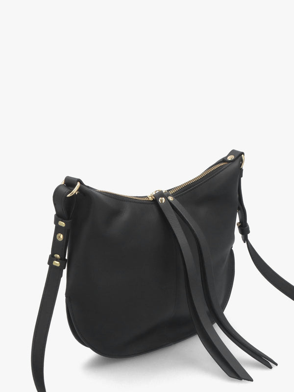 Black Leather Shoulder Bag