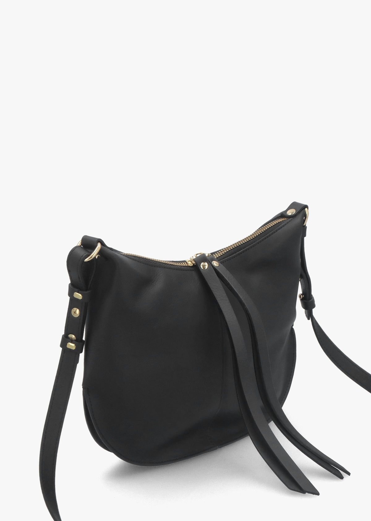 Black Leather Shoulder Bag