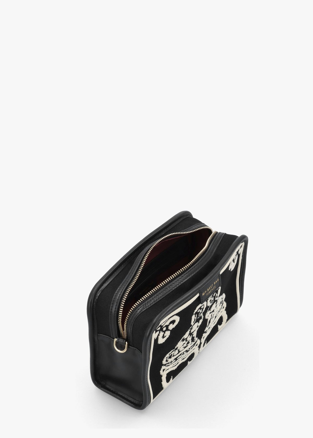 Black Staffordshire Dogs Tapestry Cross-Body Bag