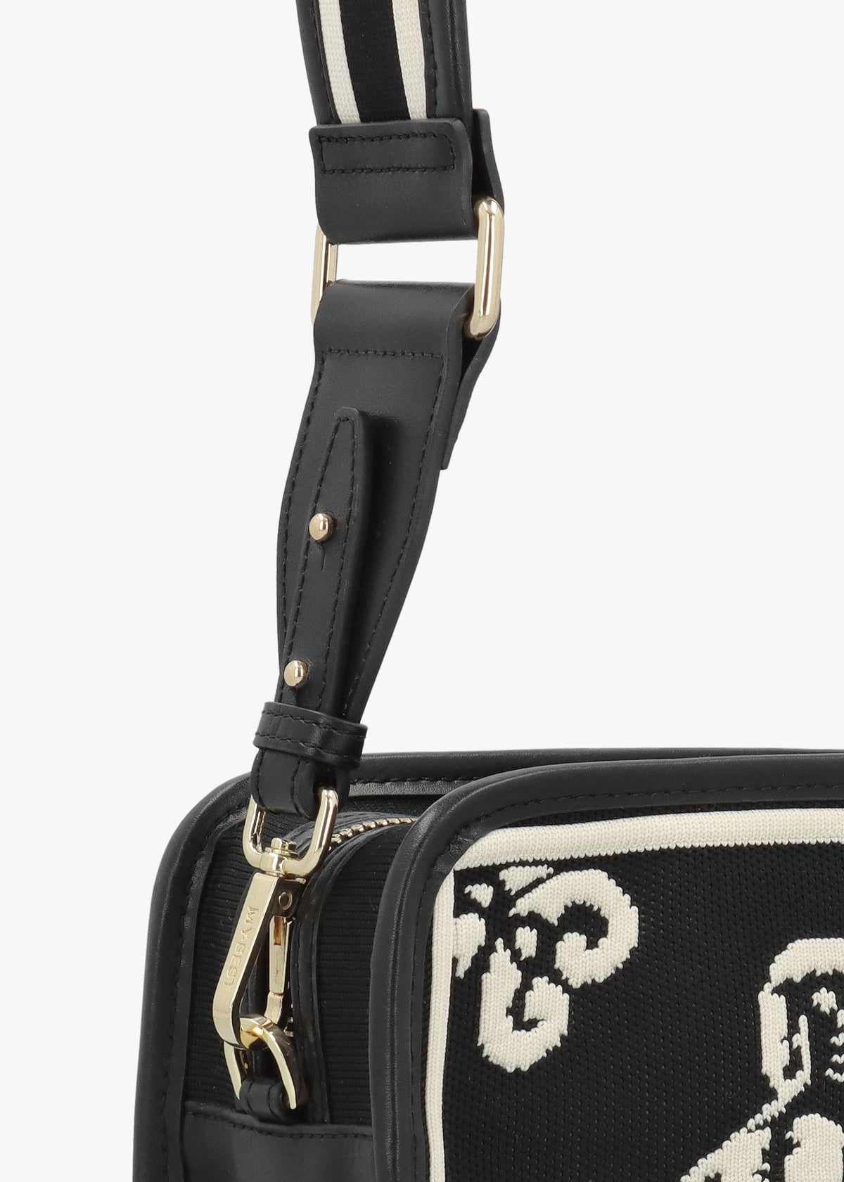 Black Staffordshire Dogs Tapestry Cross-Body Bag