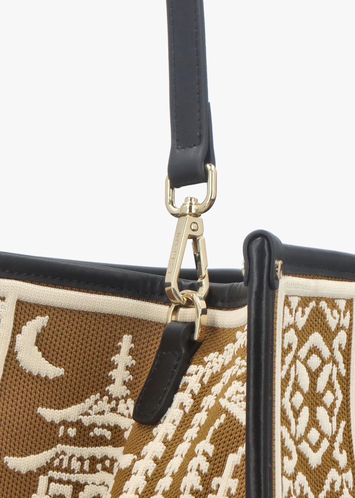 Tan Tapestry Tote Bag
