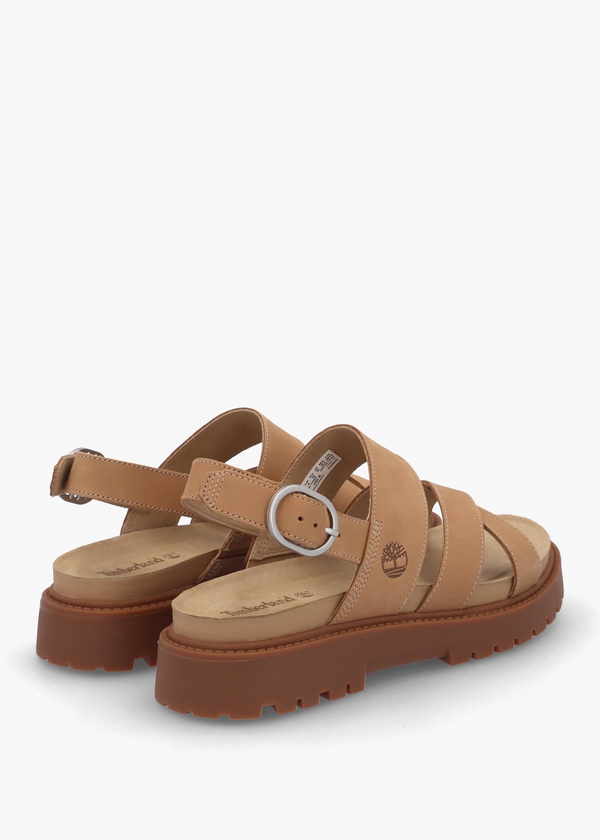 Clairemont Way Medium Beige Nubuck Leather Backstrap Sandals