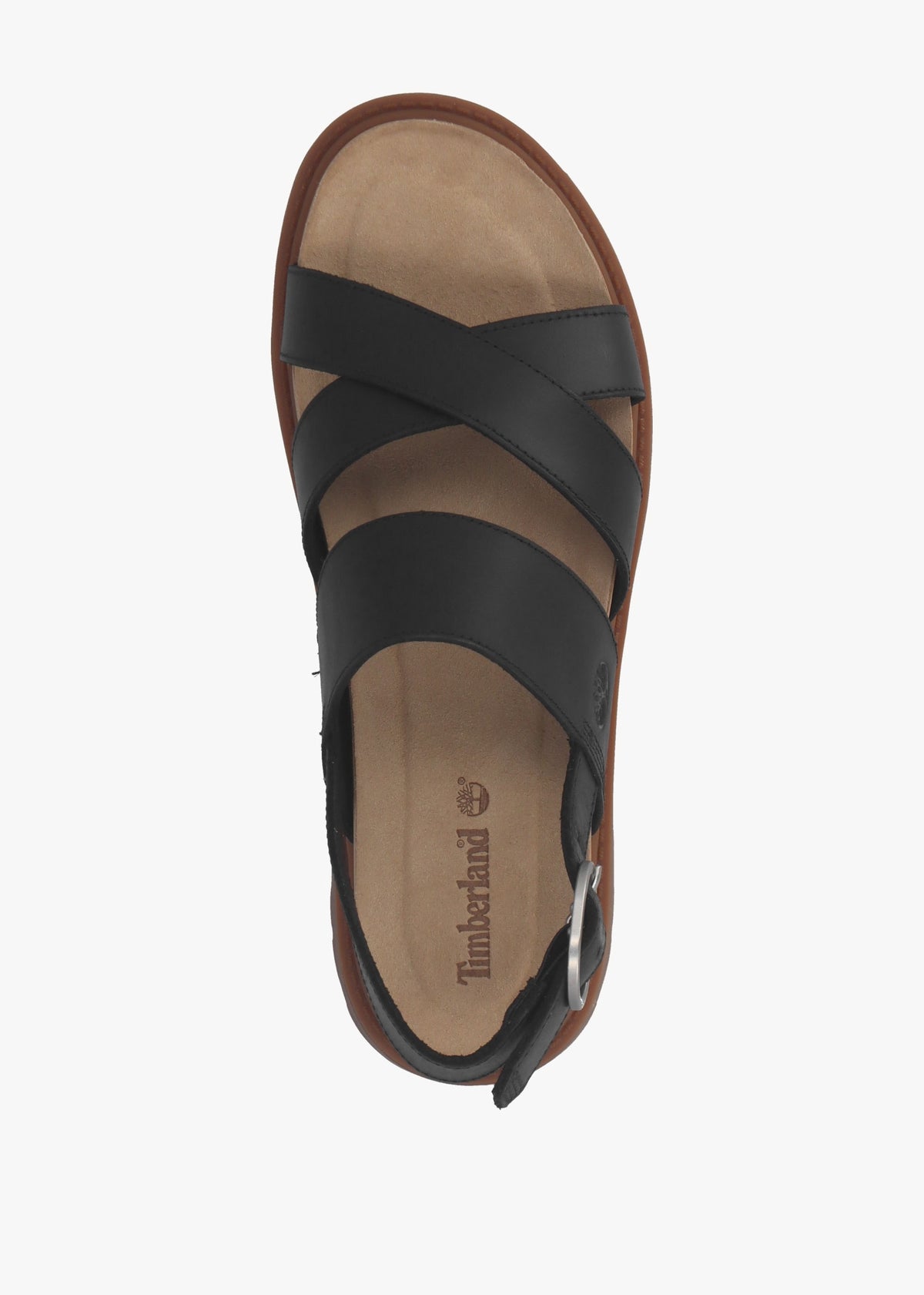 Clairemont Way Black Full Grain Leather Backstrap Sandals