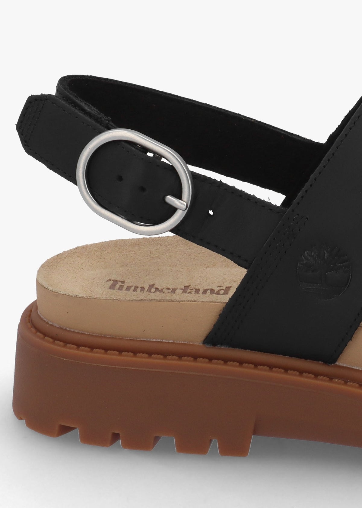 Clairemont Way Black Full Grain Leather Backstrap Sandals