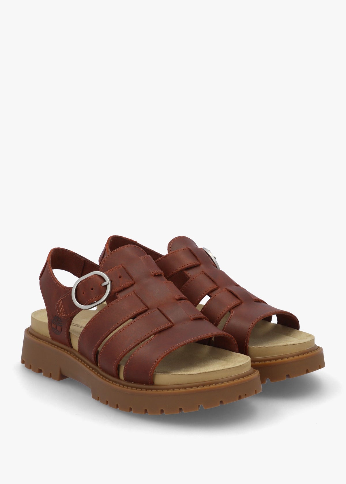 Clairemont Way Dark Red Leather Fisherman Sandals
