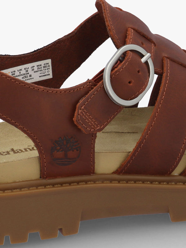 Clairemont Way Dark Red Leather Fisherman Sandals