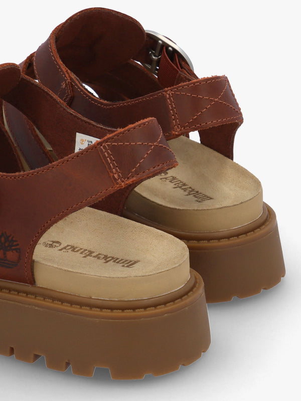 Clairemont Way Dark Red Leather Fisherman Sandals
