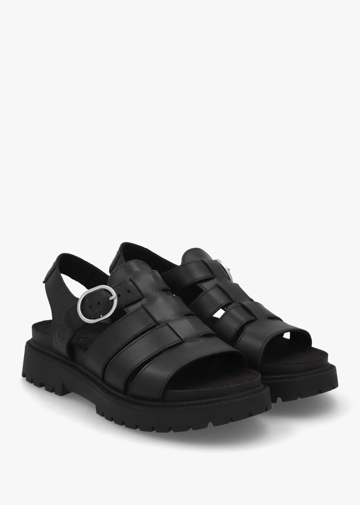 Clairemont Way Black Leather Fisherman Sandals