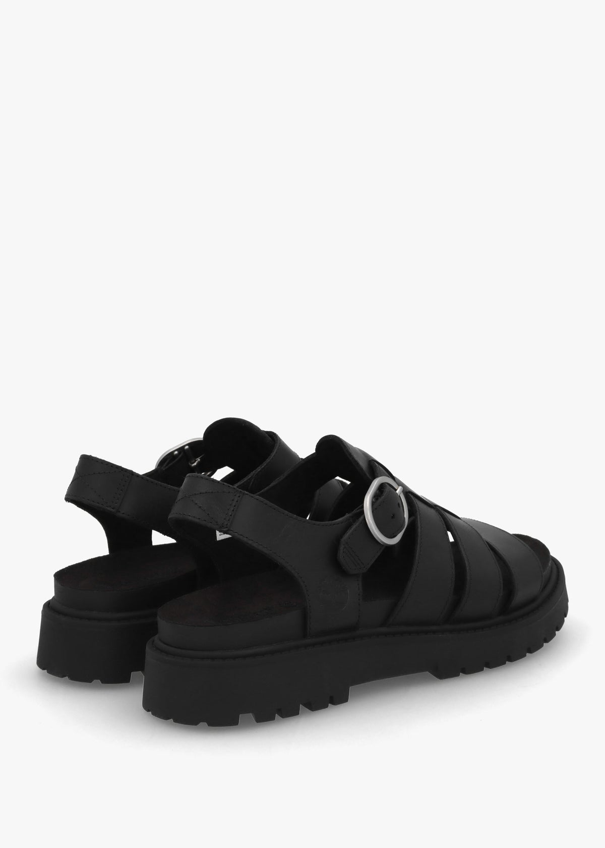 Clairemont Way Black Leather Fisherman Sandals