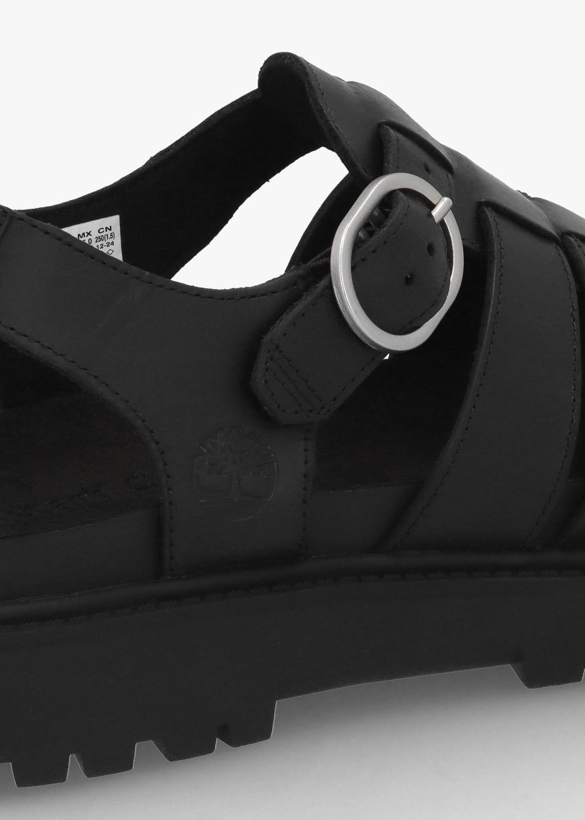 Clairemont Way Black Leather Fisherman Sandals