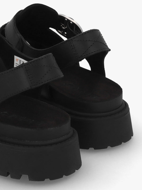 Clairemont Way Black Leather Fisherman Sandals