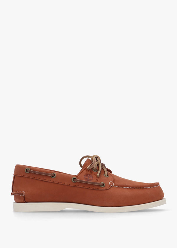 Women’s Classic Rust Nubuck Leather Boat Shoes