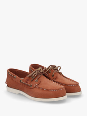 Women’s Classic Rust Nubuck Leather Boat Shoes