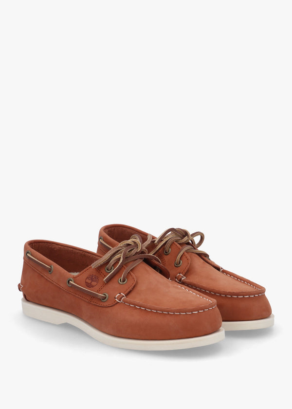 Women’s Classic Rust Nubuck Leather Boat Shoes