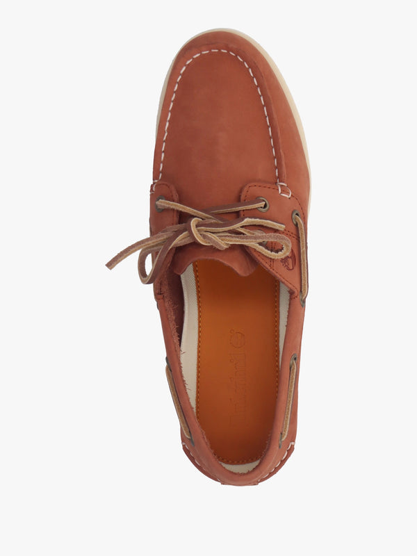 Women’s Classic Rust Nubuck Leather Boat Shoes