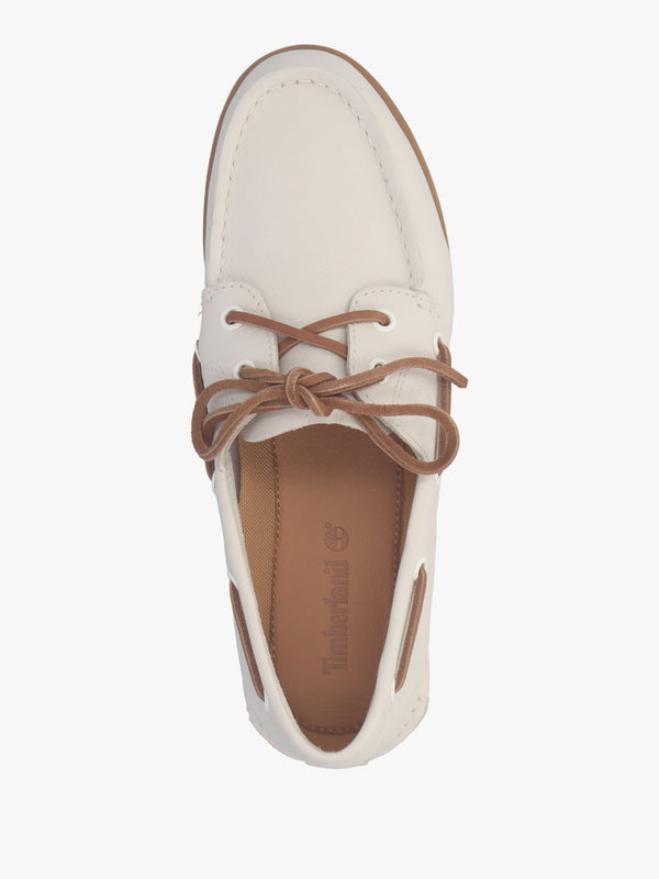 Women’s Classic Natural Full Grain Leather Boat Shoes
