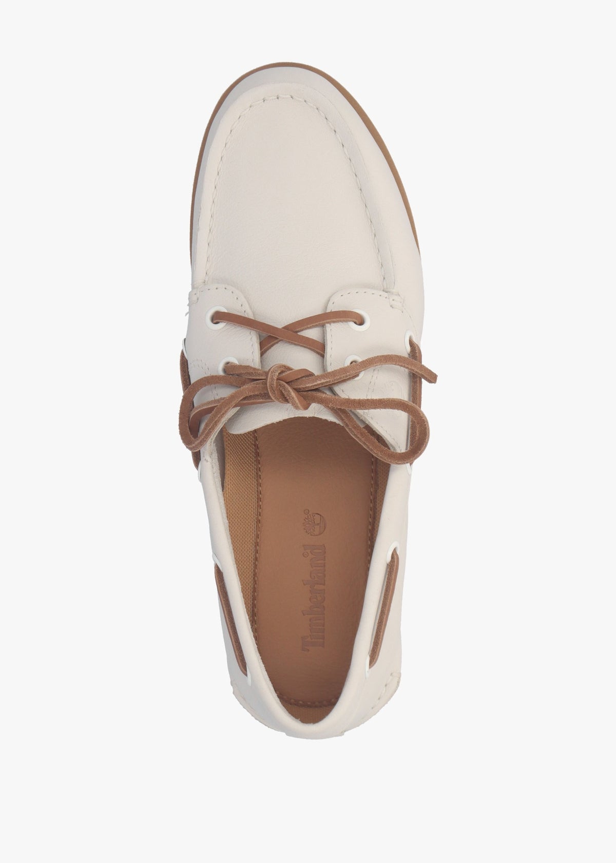 Women’s Classic Natural Full Grain Leather Boat Shoes