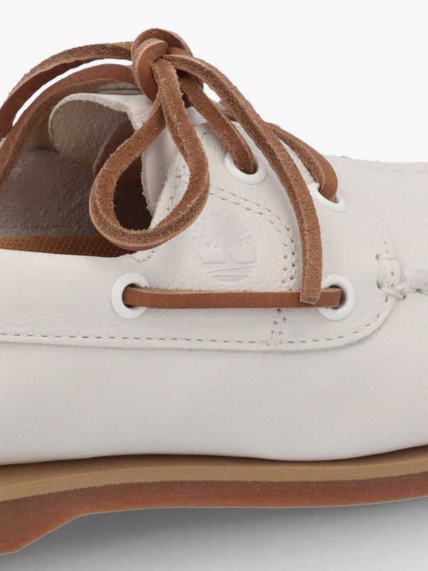 Women’s Classic Natural Full Grain Leather Boat Shoes