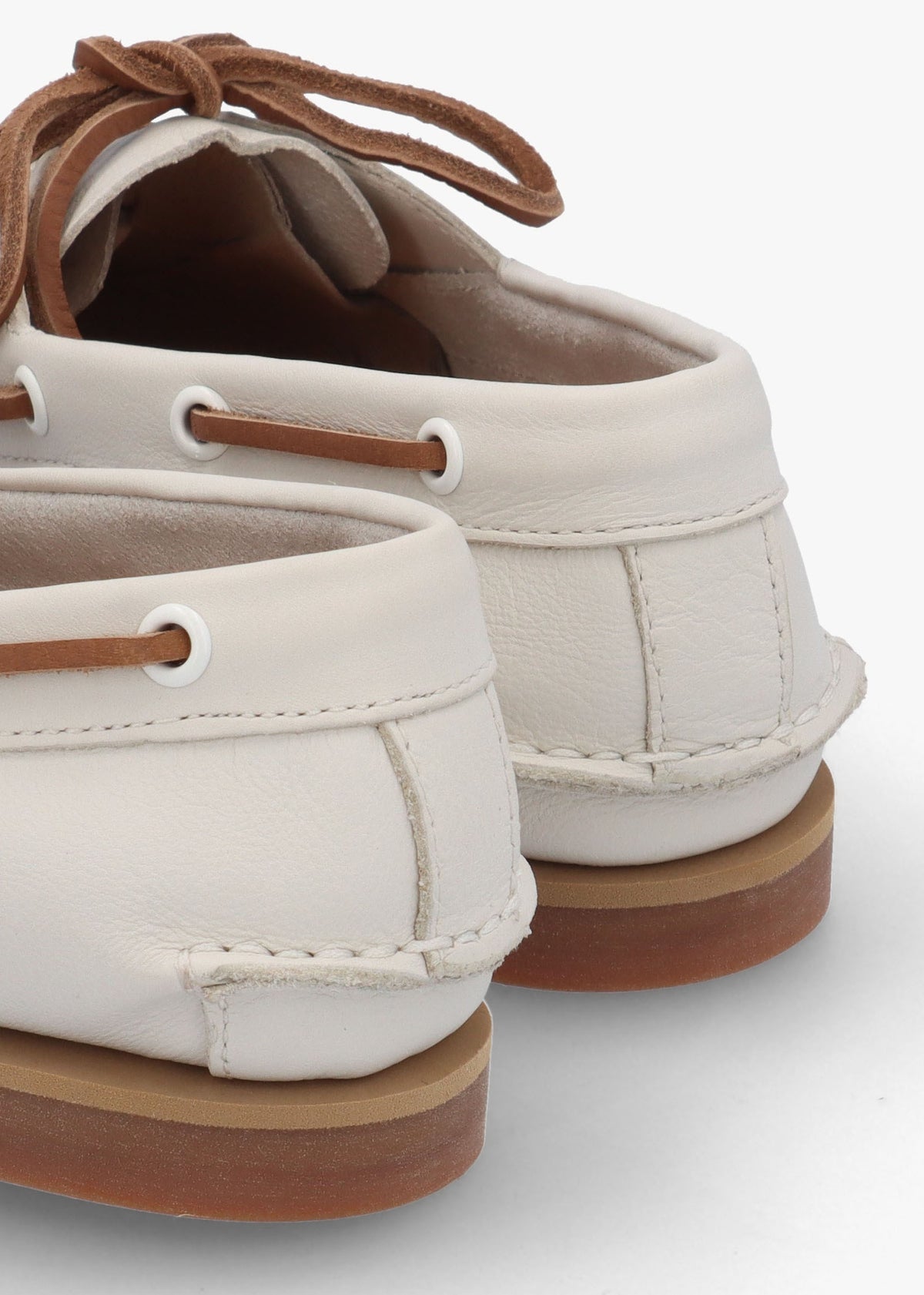 Women’s Classic Natural Full Grain Leather Boat Shoes