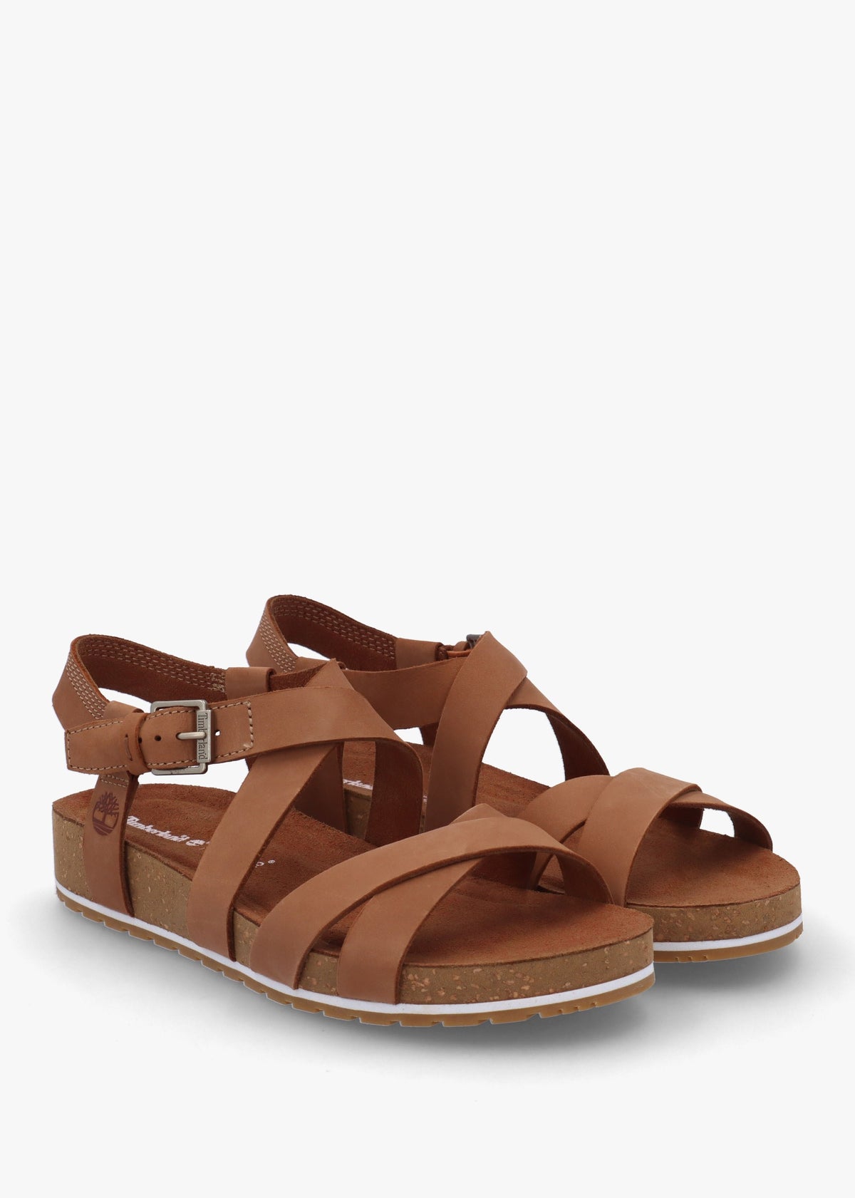 Malibu Waves Saddle Nubuck Leather Backstrap Sandals