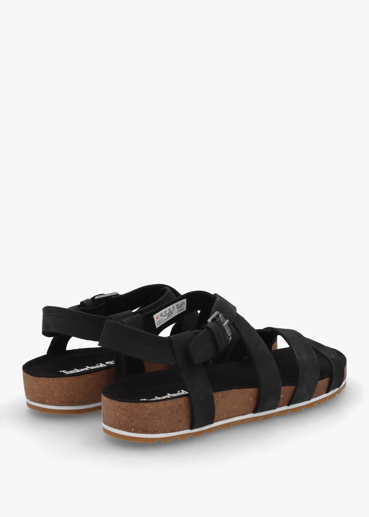Malibu Waves Black Nubuck Leather Backstrap Sandals