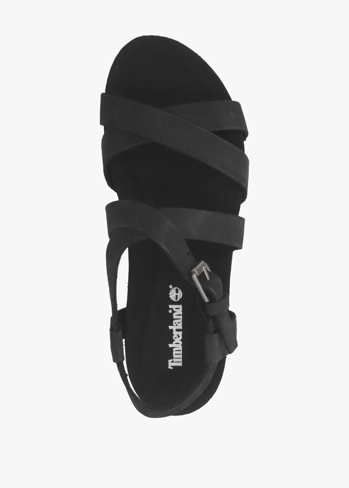 Malibu Waves Black Nubuck Leather Backstrap Sandals