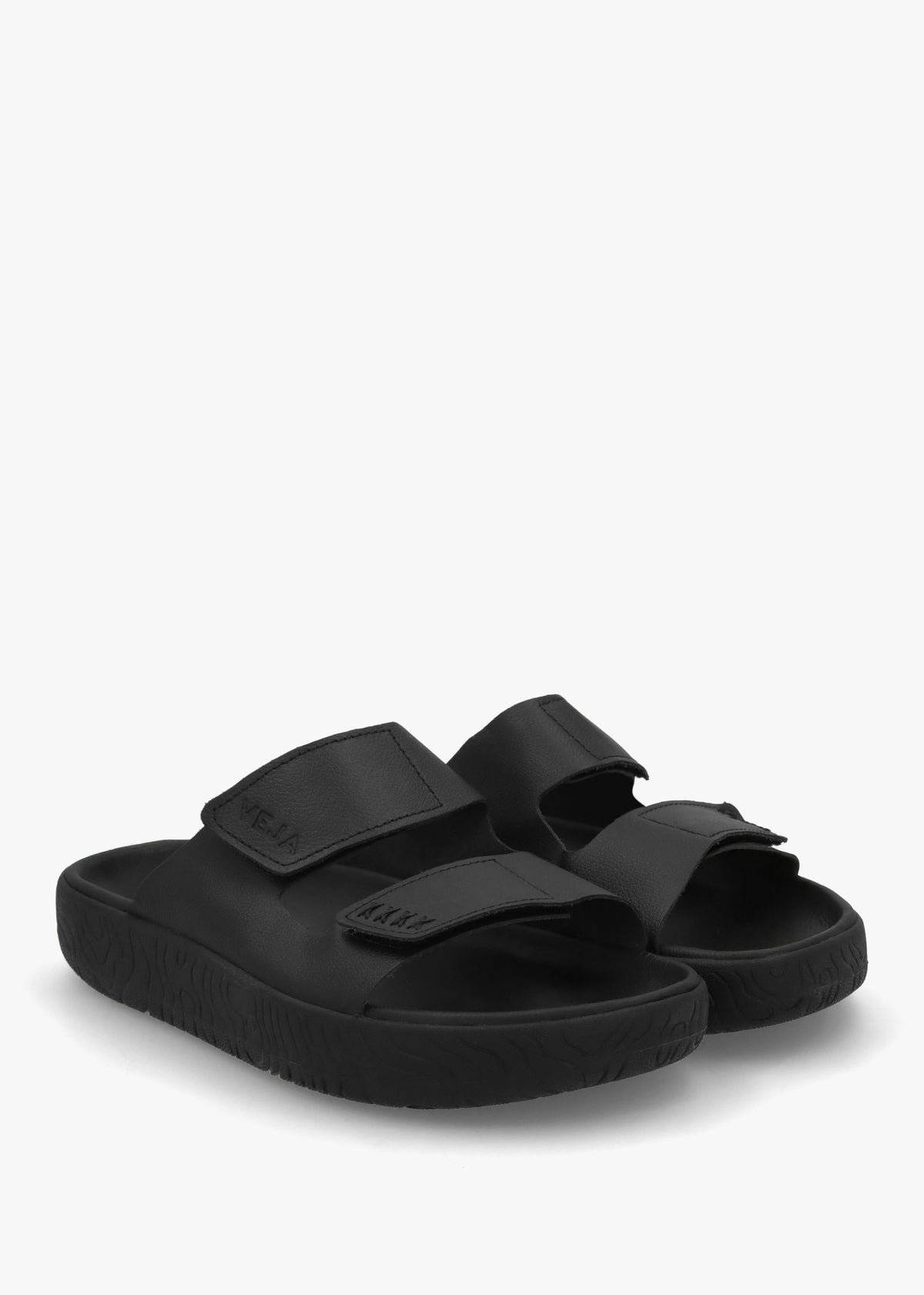 Etna Full Black Leather Sandals