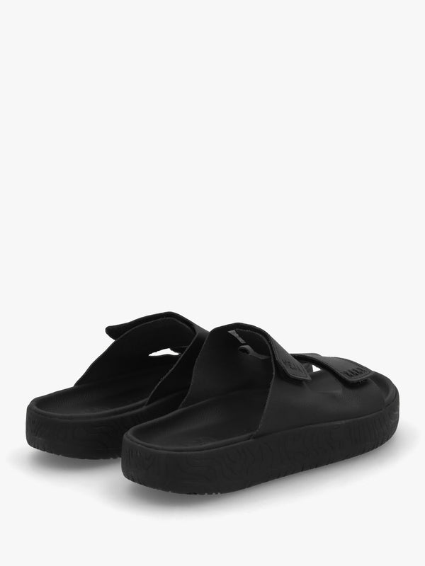 Etna Full Black Leather Sandals