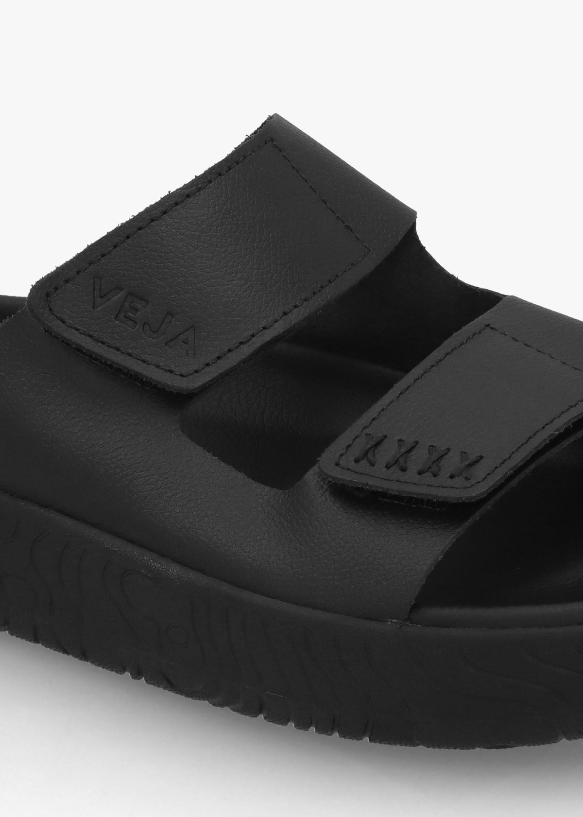 Etna Full Black Leather Sandals