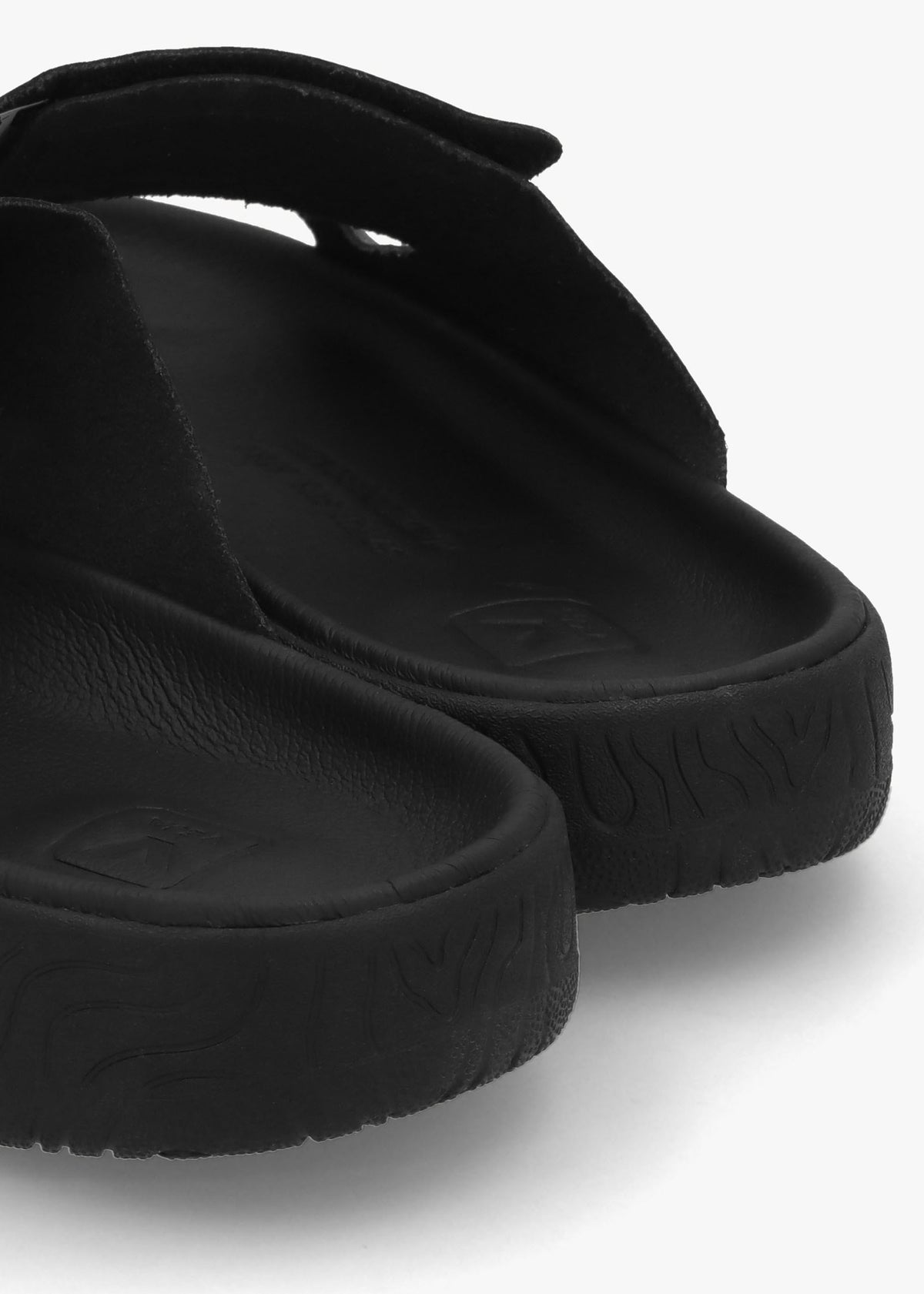Etna Full Black Leather Sandals