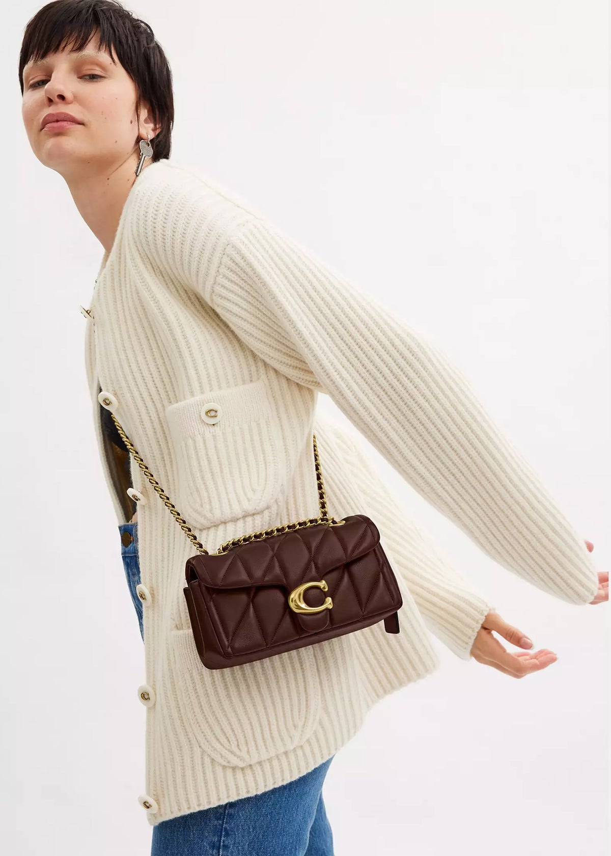Tabby 20 Quilted Maple Leather Shoulder Bag