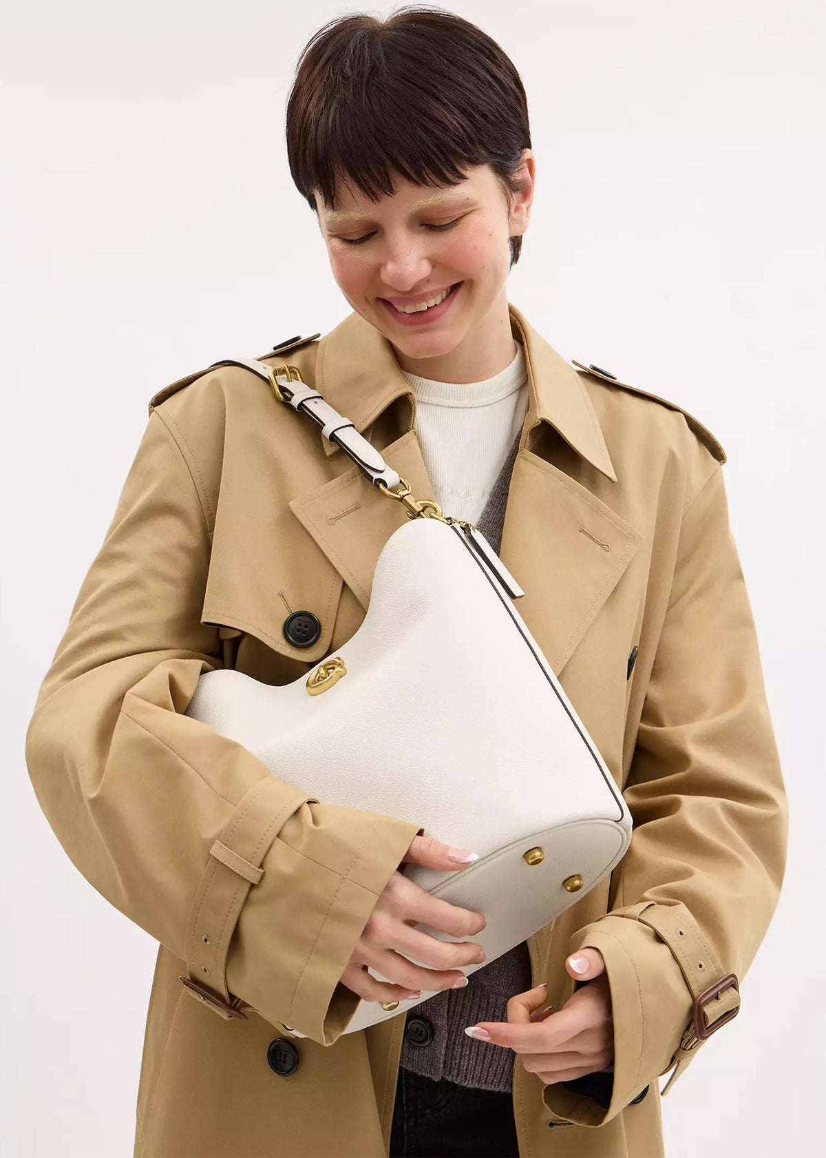 Willow Soft Chalk Bucket Bag