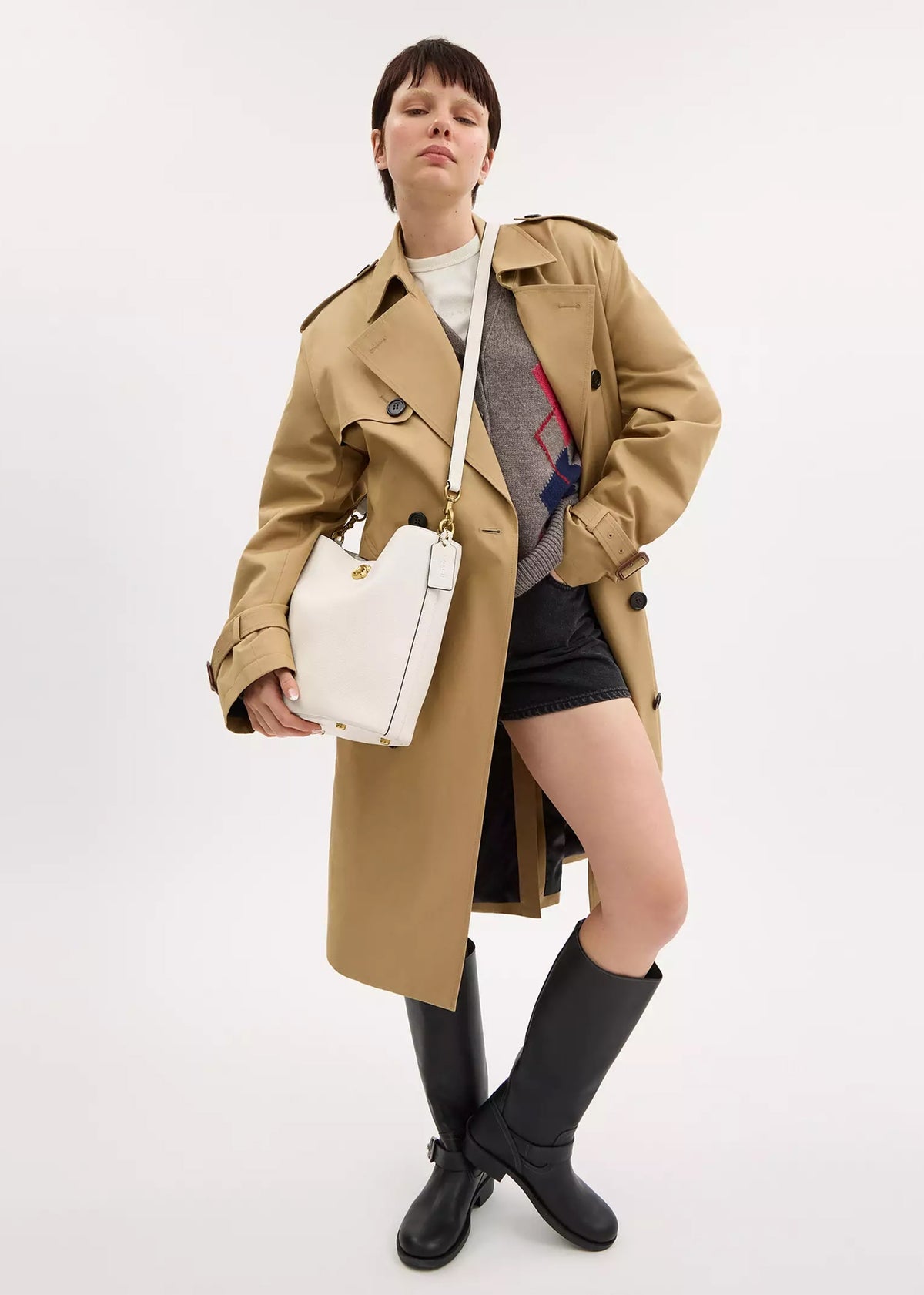 Willow Soft Chalk Bucket Bag