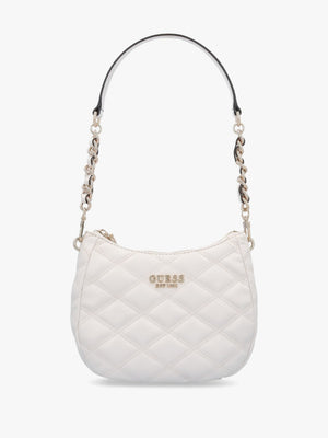 Tamsin Quilted Off White Top Zip Shoulder Bag