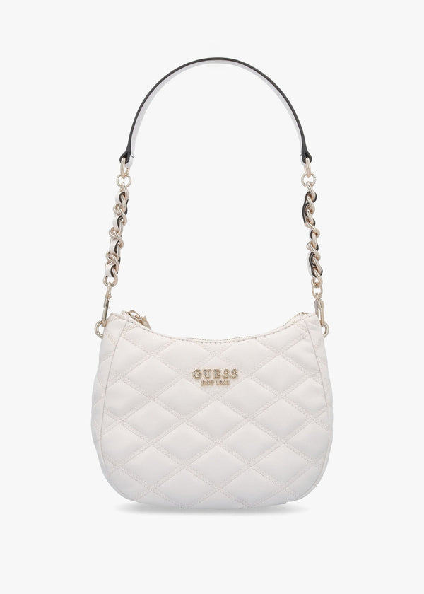 Tamsin Quilted Off White Top Zip Shoulder Bag