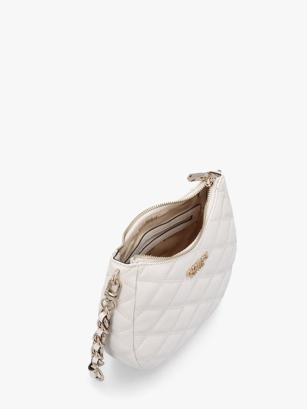 Tamsin Quilted Off White Top Zip Shoulder Bag