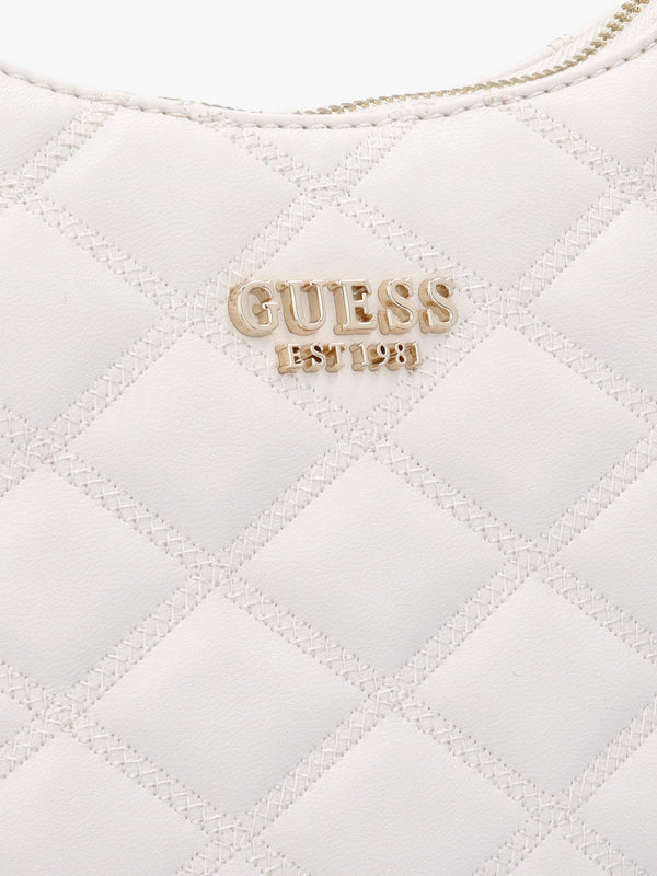 Tamsin Quilted Off White Top Zip Shoulder Bag