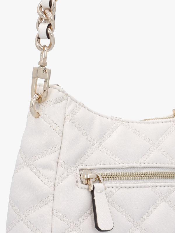 Tamsin Quilted Off White Top Zip Shoulder Bag