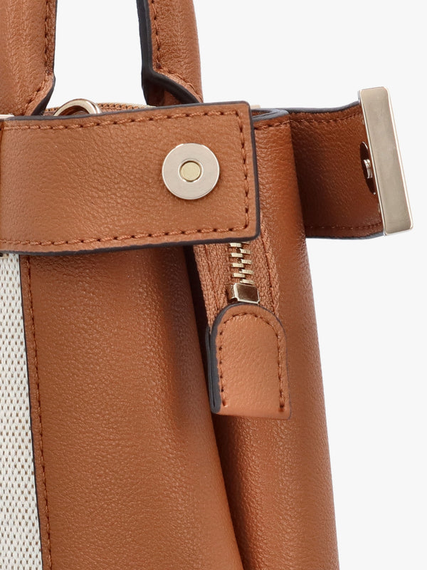 Anadela Mini Natural Cognac Satchel Bag