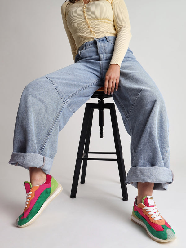 Movie Multicoloured Suede & Nylon Runner Trainers