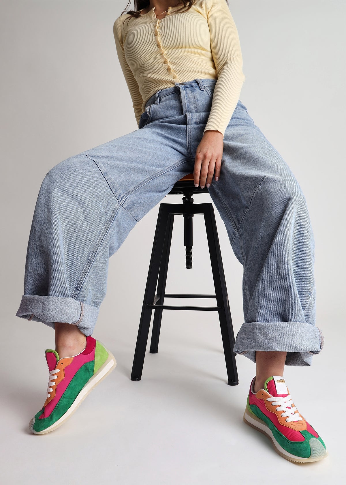 Movie Multicoloured Suede & Nylon Runner Trainers