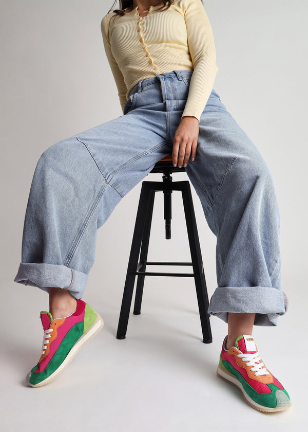 Movie Multicoloured Suede & Nylon Runner Trainers