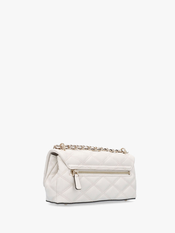 Tamsin Quilted Off White Cross-Body Bag