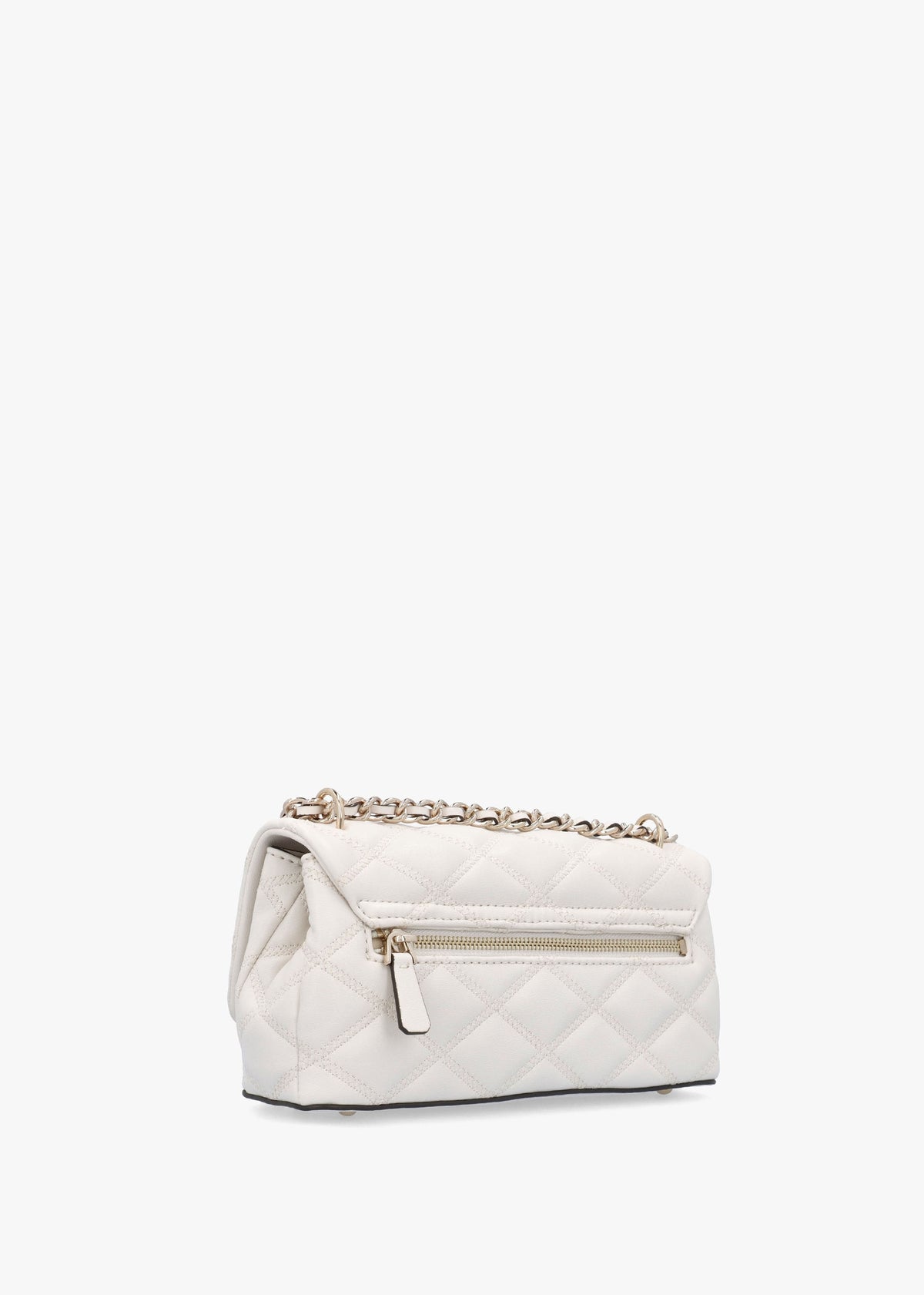 Tamsin Quilted Off White Cross-Body Bag