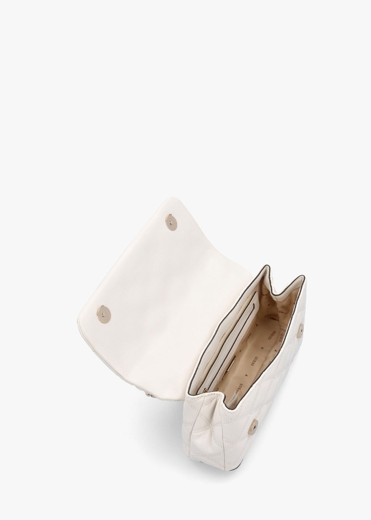 Tamsin Quilted Off White Cross-Body Bag